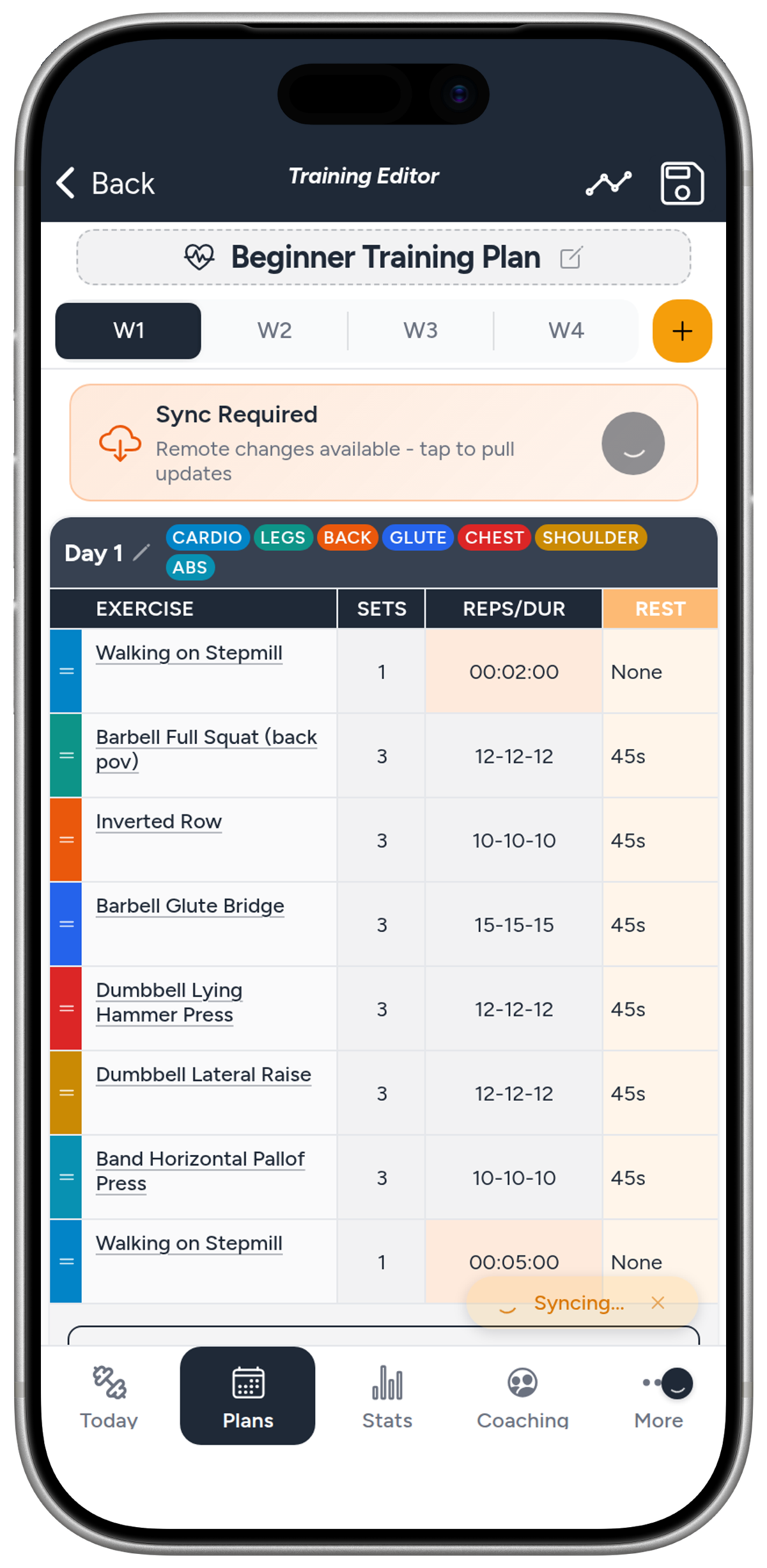 Liftory: Start from the exercise library